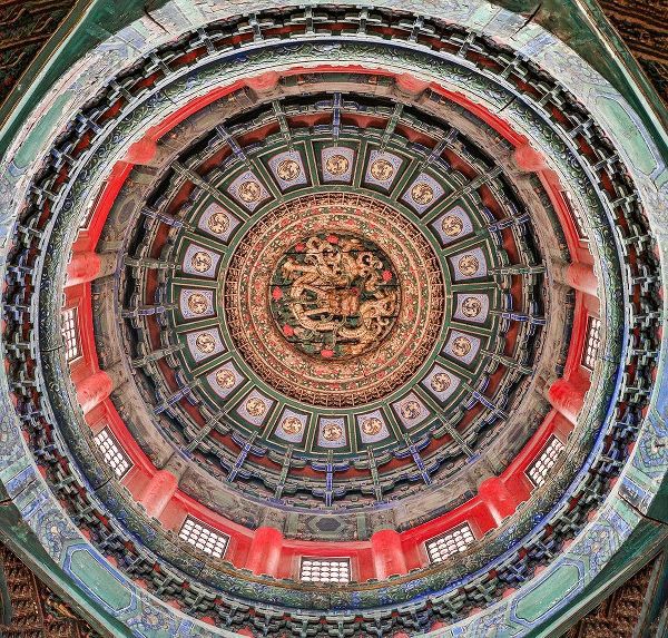 Asia-China-Beijing-Ceiling Detail of the Forbidden City